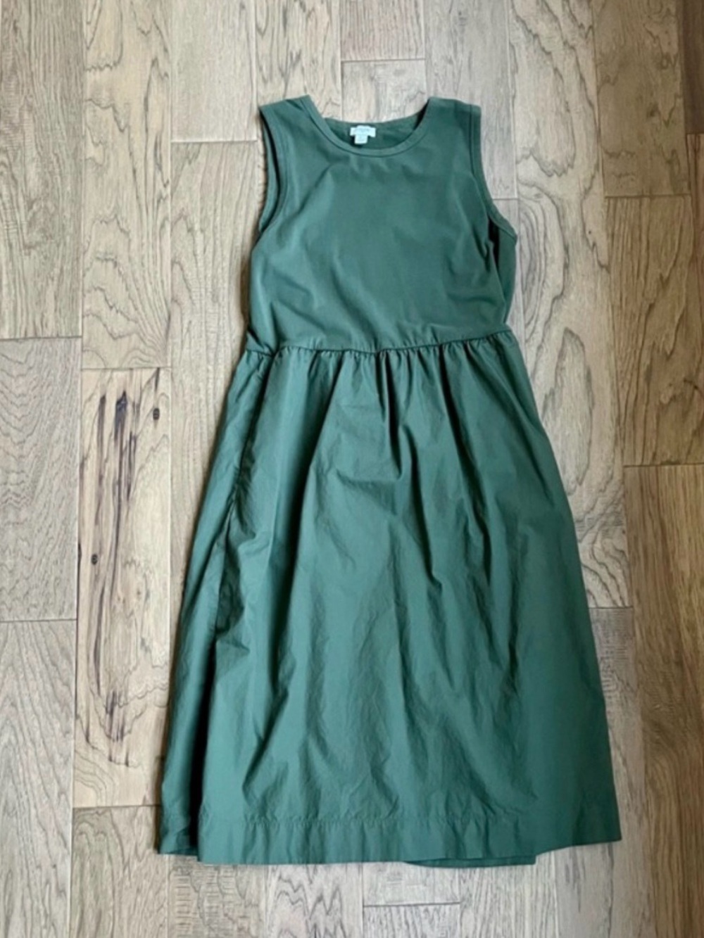 J.Crew Factory high neck mix knit dress in olive